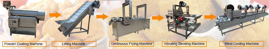 Chicken Nuggets Frying Machine Line