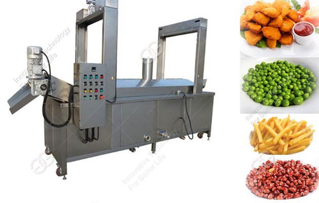 Continuous peanuts fryer machine